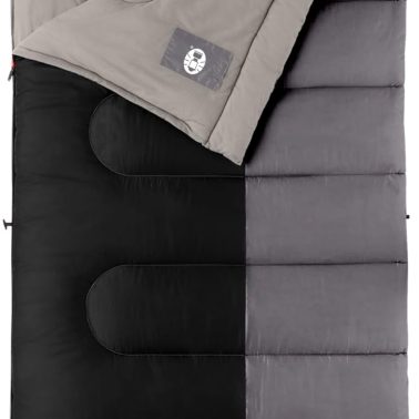 Coleman Biscayne Big & Tall 40°F Sleeping Bag, Fits Adults up to 6ft 4in Tall, No-Snag Zipper with Stuff Sack Included, Machine Washable